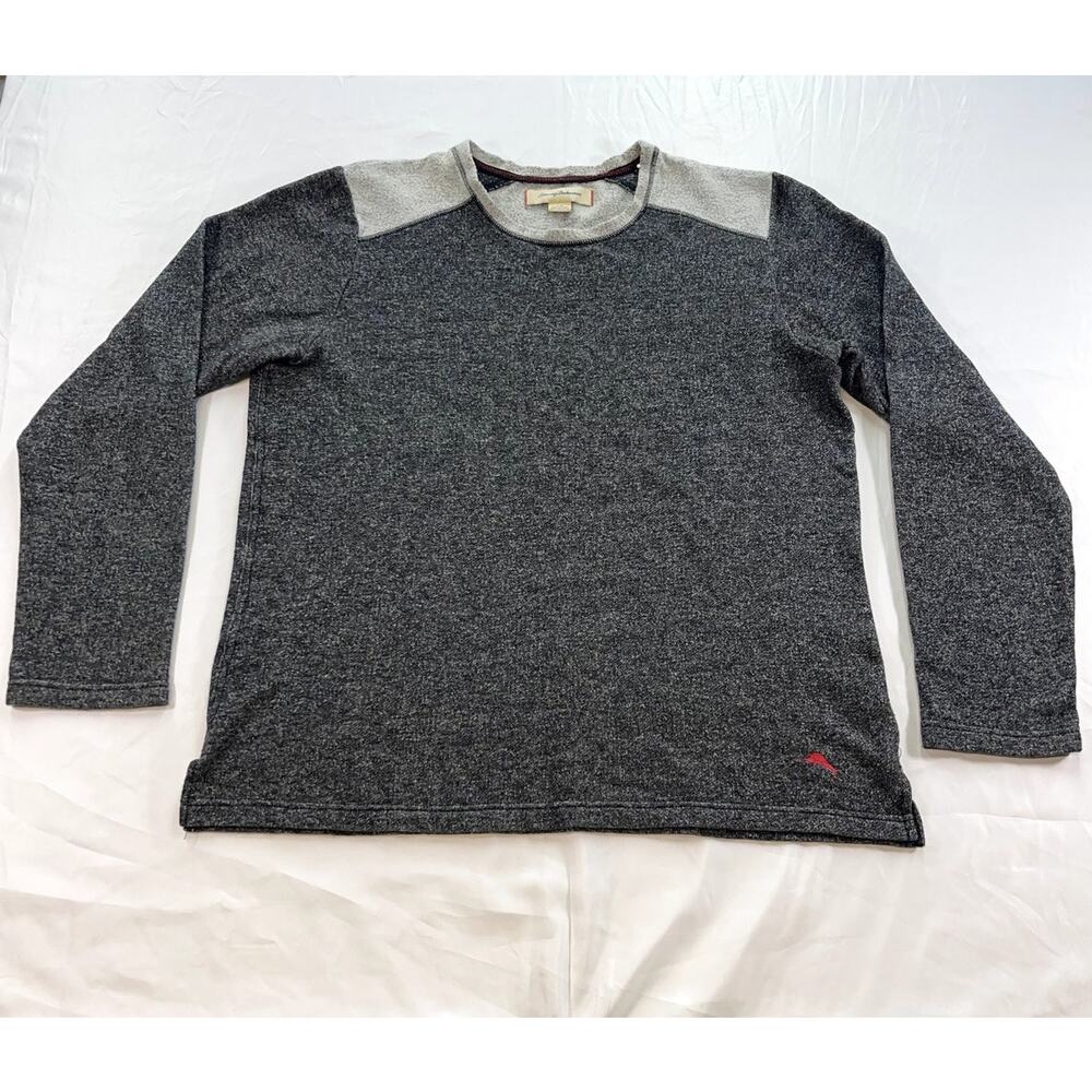 Tommy Bahama Sweater Long Sleeve Gray Sz Large